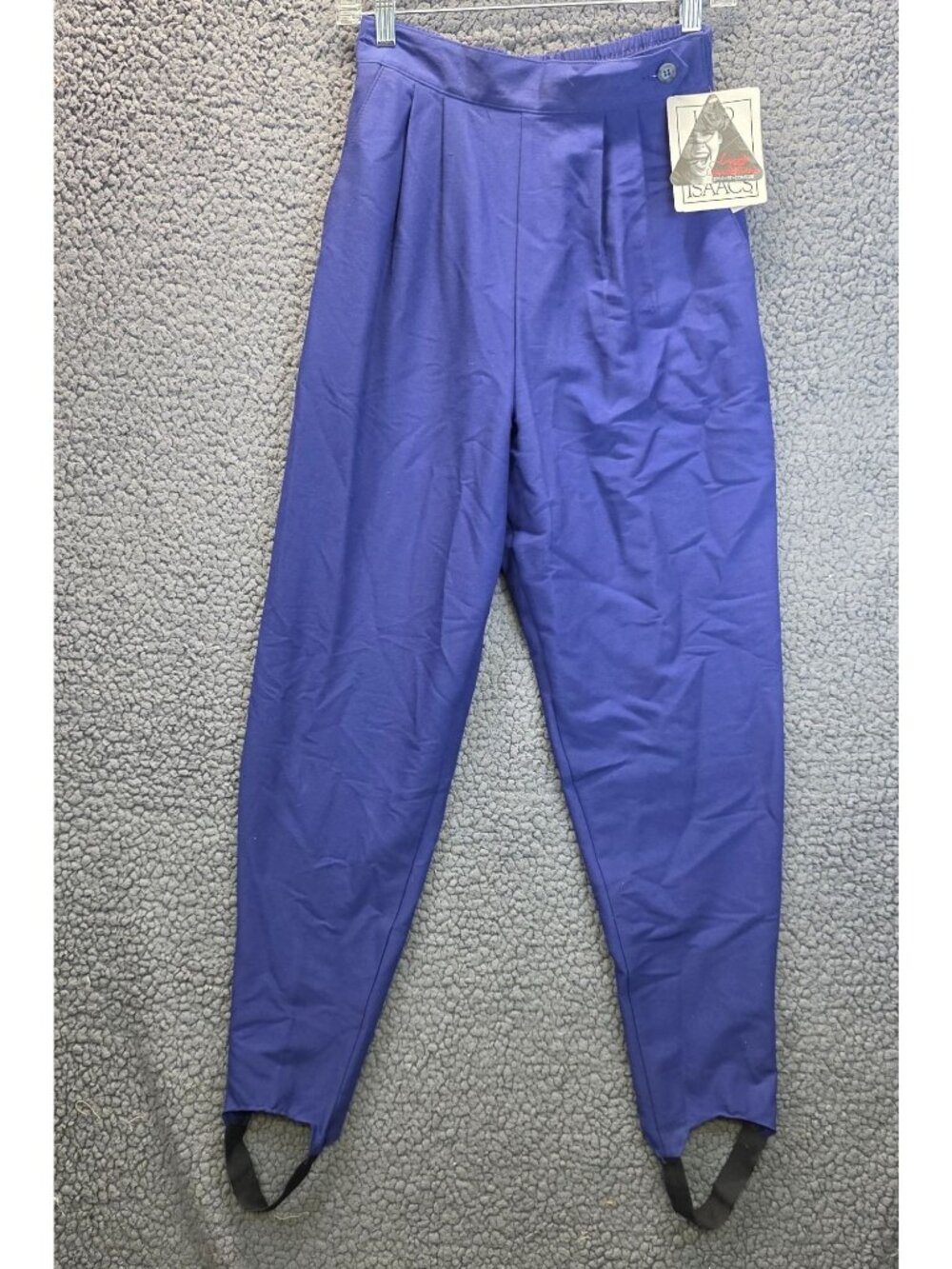 Vintage I.C. Isaacs High Waist Stirrup Pants 8 Navy Festival Equestrian Legging